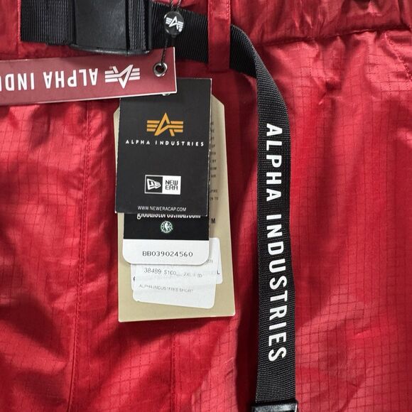 Atlanta Hawks Shorts Mens 2XL XXL Alpha Industries X New Era Rip Stop New Red - Picture 5 of 15